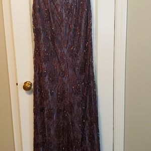 Jovani long gown, strapless with wrap.  Prom